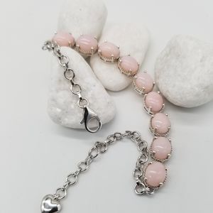 Peruvian Angelskin, Pink Opal Bracelet.